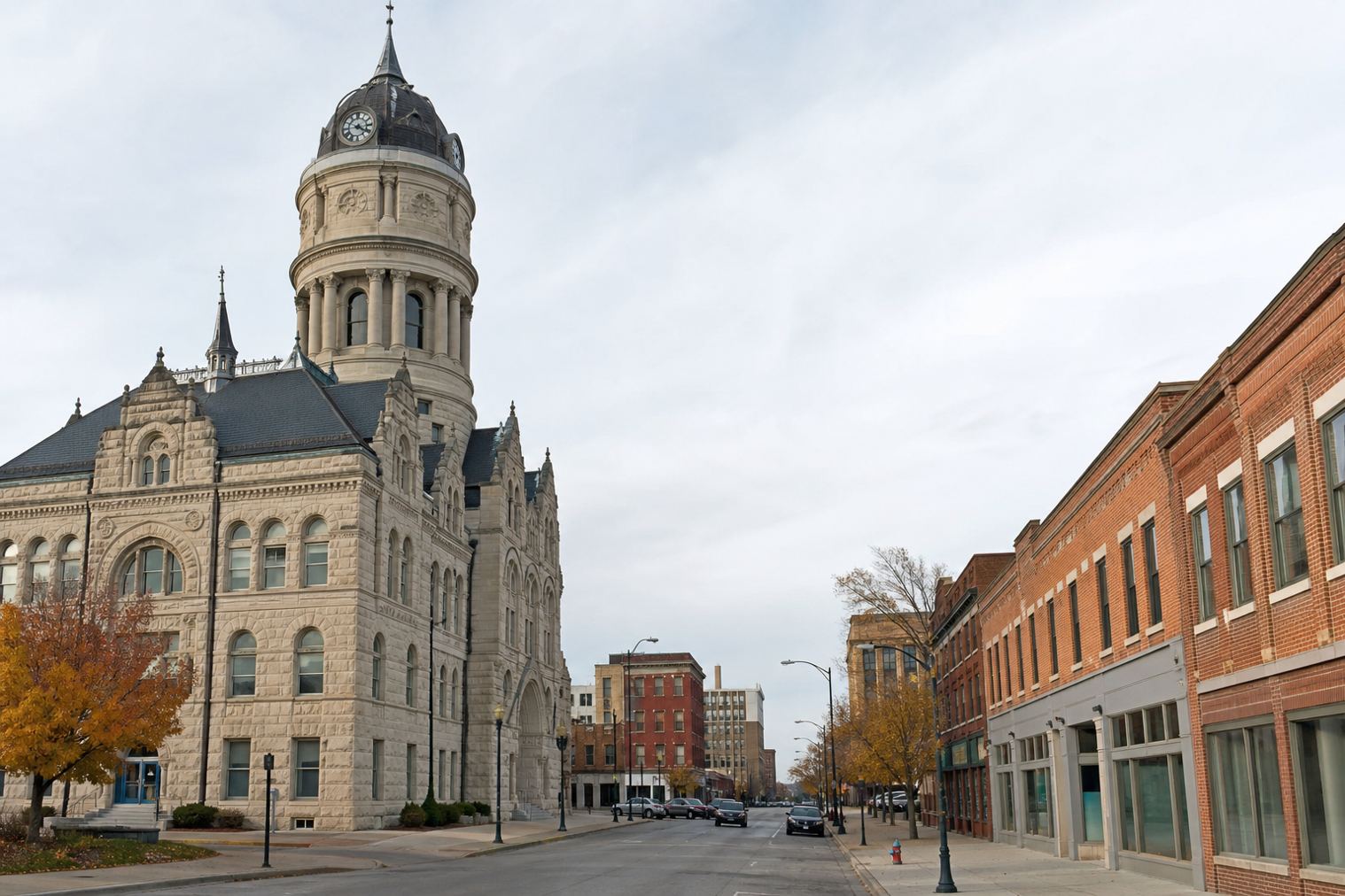 Historic downtown Joliet, Illinois